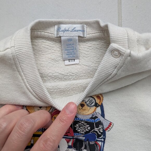 (4/$20) Polo Ralph Laruen -  Bear Skiing Break Sweatshirt - Picture 4 of 7